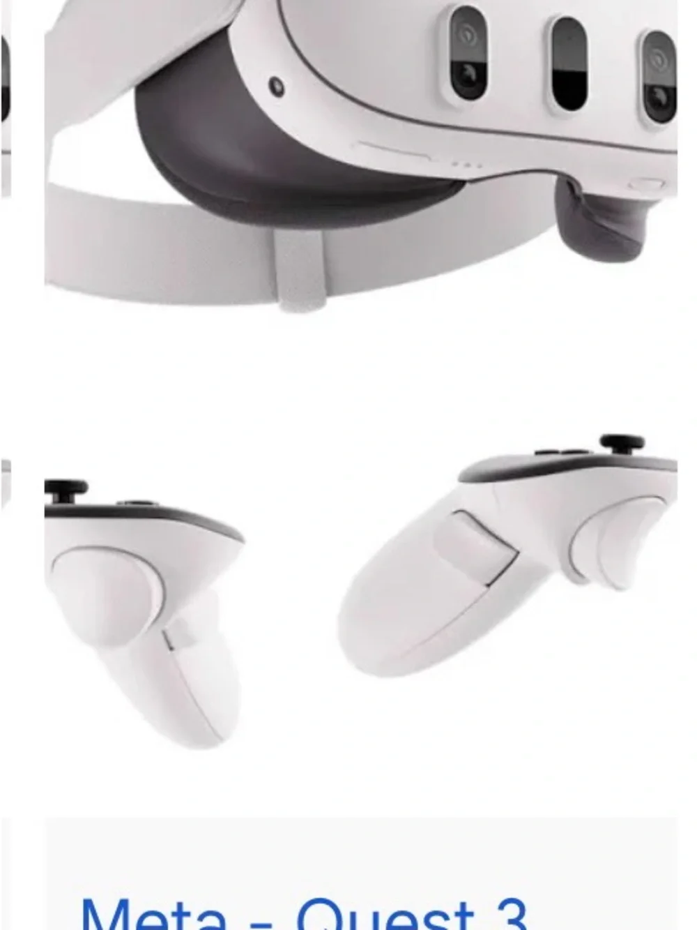 Standalone White VR Headset with Triple Front Sensors